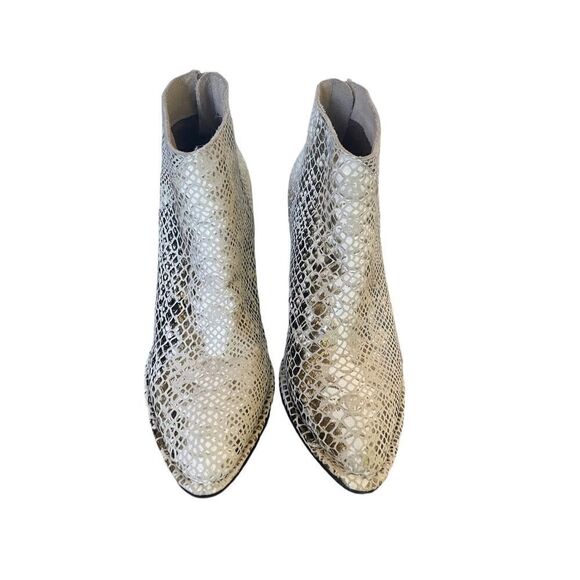 Diba True Snakeskin Ankle Booties Size 7 - Picture 3 of 14